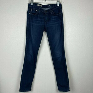 AG Adriano Goldschmied Jeans Women's Sz 27 Stilt Cigarette Ankle Low Rise Blue